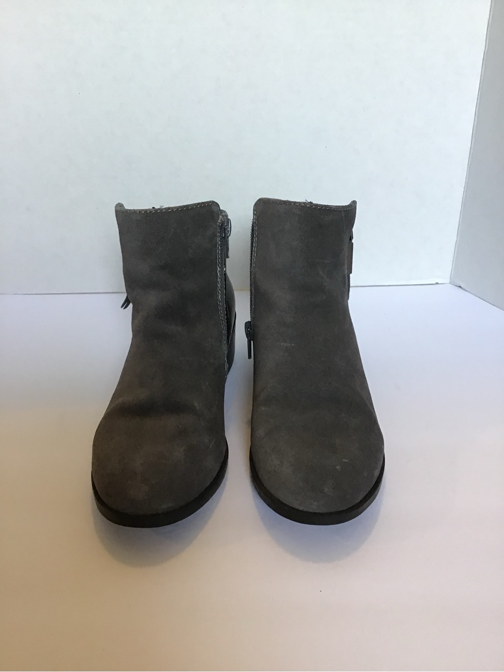 Sporto Gray Suede Ankle Booties